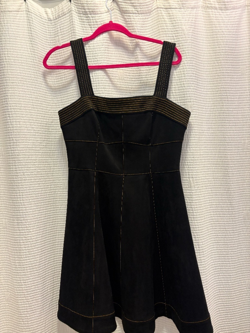 BCBG Suede Mini Flare Dress
